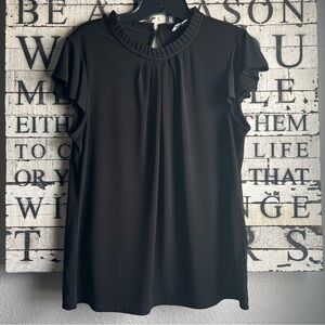 Calvin Klein Black Ruffled Blouse